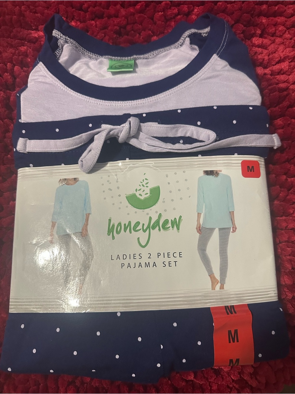 Honeydew Intimates Navy and White Polka Dot 2-Piece Pajama Set